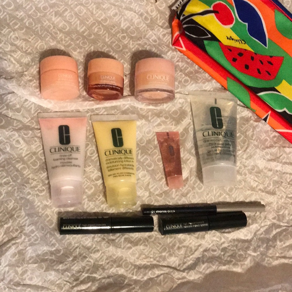 Lot of Clinique cosmetics w/ bag